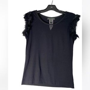 Black Top Frilly Sleeves